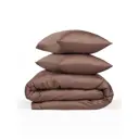 Комплект постельного белья GoodNight Essential евро тенсел цвет шоколад