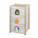 Комод Пластишка 12425 3 ящика 39x37x60 см пластик цвет бежевый