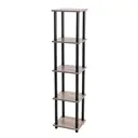 Стеллаж Gastrorag 34x148.5x30 см ЛДСП цвет серо-коричневый