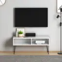Тумба под телевизор Ismat decor F52 90x30x40 см ДСП цвет белый