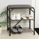 Обувница Исток 45x48x30 см 3 полки металл цвет коричневый
