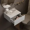 Тумба прикроватная Storys Сити 50x35x18 см ЛДСП цвет белый