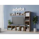 Стеллаж Adeta Билли 123 189x147x39 см ЛДСП цвет бежевый нагрузка на полку до 10 кг