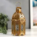 Подсвечник Simaland на 1 свечу "Фонарик. Восток" золото 21x10x10 см