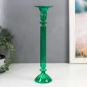 Подсвечник Simaland на 1 свечу "Аверон" прозрачный зелёный 30x7.5x7.5 см