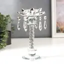 Подсвечник Simaland на 1 свечу "Лотос на пьедестале" прозрачный 22.3x10.5x10.5 см