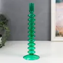 Подсвечник Simaland на 1 свечу "Луаре" прозрачный зелёный 29x8.5x8.5 см