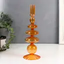 Подсвечник Simaland на 1 свечу "Морбиан" прозрачный оранж 27x8.5x8.5 см