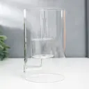 Подсвечник Simaland на 1 свечу "Цилиндр с чашей" прозрачный 15x9x9 см