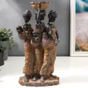 Подсвечник Simaland "Три африканки с детьми" под дерево 33.5x17.5x11 см