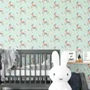 Обои флизелиновые Decoracion Изящная антилопа 1 м голубые 7103806-vinil-280x100x4