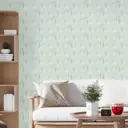 Обои флизелиновые Decoracion Тюльпаны и веточки 1 м бирюзовые 7103606-vinil-280x100x4
