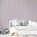 Обои флизелиновые Decoracion Смешные улитки 1 м сиреневые 7102707-vinil-280x100x4