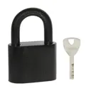 Замок навесной PL-WEATHER-1550 Black 4 fin key (PL-15-50) диск. /блистер