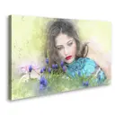 Постер Студия фотообоев "Девушка и мускари" 50x80 см