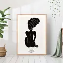 Постер 28 картин "Силуэт африканской женщины" 50x40 см