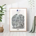 Постер 28 картин "Девушка в платье с цветами" 70x50 см