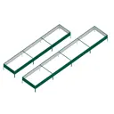Набор грядок для теплицы Благо 3x4 м RAL 6005 H борта 0.16 м