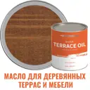 Масло для деревянной мебели и детских площадок Profipaints 10831_D Silver Terrace Oil цвет каштан 0.9 л