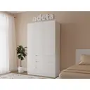 Шкаф распашной Adeta 1238553 120x200x50 см ЛДСП цвет белый