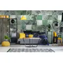 Фотообои флизелиновые Luxury Walls 500x270 см Плитки, Листья AM23005