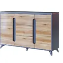 Комод Велес Сканди 3 ящика 40.5x80x95 см ЛДСП цвет серый/орех