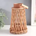 Подсвечник Simaland на 1 свечу "Фонарь - Бамбук" с ручкой 14.5x14.5x24 см