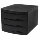 Органайзер с 3 выдвижными ящиками 30x23.5x35.5 см полистирол цвет черный