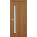 Дверь межкомнатная со стеклом 60x200 см финиш бумага цвет орех без замка, без петель