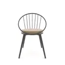 Стул Ismat decor Eylul metal sandalye 49x44.5x44.5 см велюр цвет черный