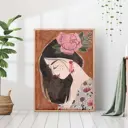 Постер 28 картин "Брунна Манкузо девушка с цветком 2" 50x40 см