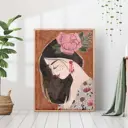 Постер 28 картин "Брунна Манкузо девушка с цветком 2" 70x50 см