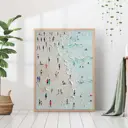 Постер 28 картин "Люди на пляже" 70x50 см