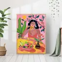 Постер 28 картин "Ана Леови девушка за столом" 70x50 см