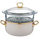 Пароварка 3.2 л с крышкой Agness 950-307 эмалированная сталь цвет мультиколор
