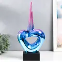 Сувенир интерьерный Абстракция Сердце сиренево-синий 9.5x20x41 см