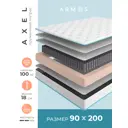 Матрас Armos Axel 90x200 см независимый пружинный блок, односпальный, ортопедический