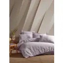 Комплект постельного белья Arya Home с эффектом Stone Washed двуспальный хлопок цвет розовый