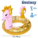 Круг для плавания Bestway 36305 Glitter Seahorse Swim Ring 115x104 см