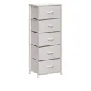 Комод Leset Линкс 5 ящиков 45x30x116.5 см сталь и дерево цвет белый