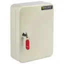 Шкафчик (Ключница) на 48 ключей BRAUBERG 250*80*180 мм, с замком, +48 брелоков, серый, 290338