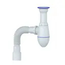Сифон для раковины Unicorn А120Р D40 мм белый