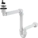 Сифон для раковины Alcadrain AG210511100/A413 D40 мм белый