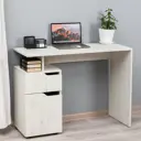 Компьютерный стол Letta Praga 100x75x40 см ЛДСП цвет дуб крафт белый