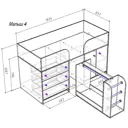 Кровать Кариви КИВи 183.40x108.70x83.40 см ЛДСП цвет венге 00024-01-02-00