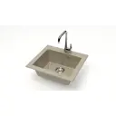 Врезная мойка Bergg Zett Lab B035Q005-K 44x48x16 см кварцит цвет песочный