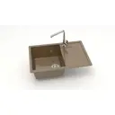 Врезная мойка Bergg Zett Lab B161Q009-K 50.50x75x21.80 см кварцит цвет терракот