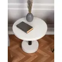 Журнальный столик из бетона круглый Flat 02 диаметр 60 см высота 42 см цвет белый