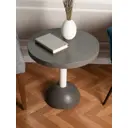 Журнальный столик из бетона круглый Bowl 01 диаметр 50 см высота 42 см серый/серебристый