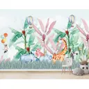 Фотообои флизелиновые Bartonwall 400x270 см Детские Тропики Животные K265